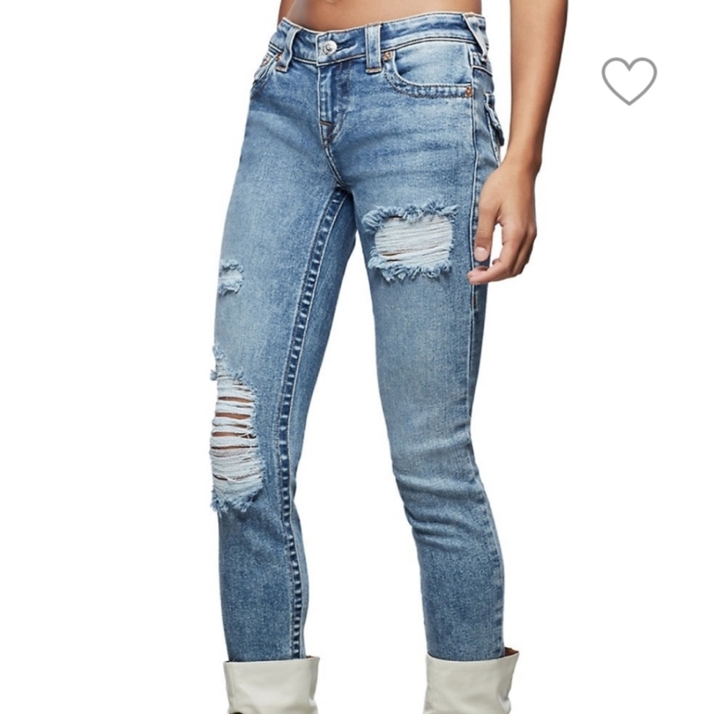 Nwt True Religion Halle Super Skinny Mid-Rise Jeans Size 24